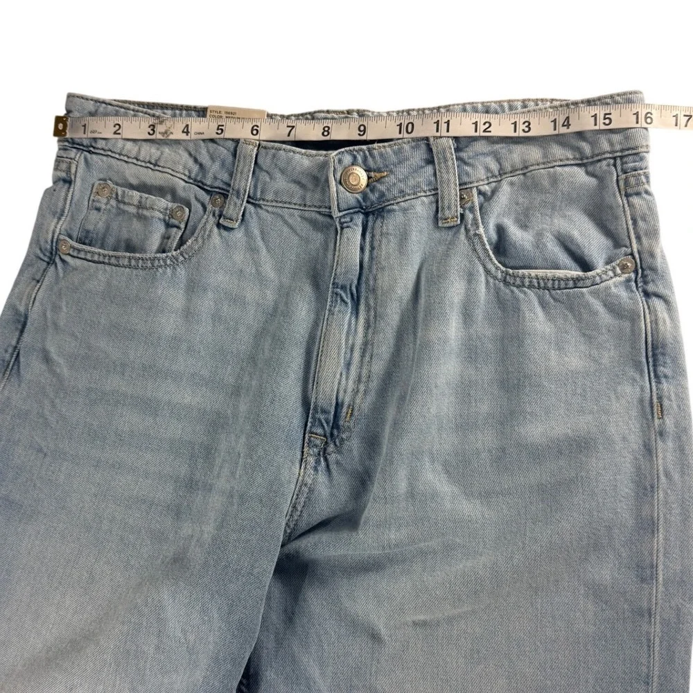 Aeropostale High Rise Wide Leg Jeans Medium Wash Blue Denim Womens 10 156921 NEW